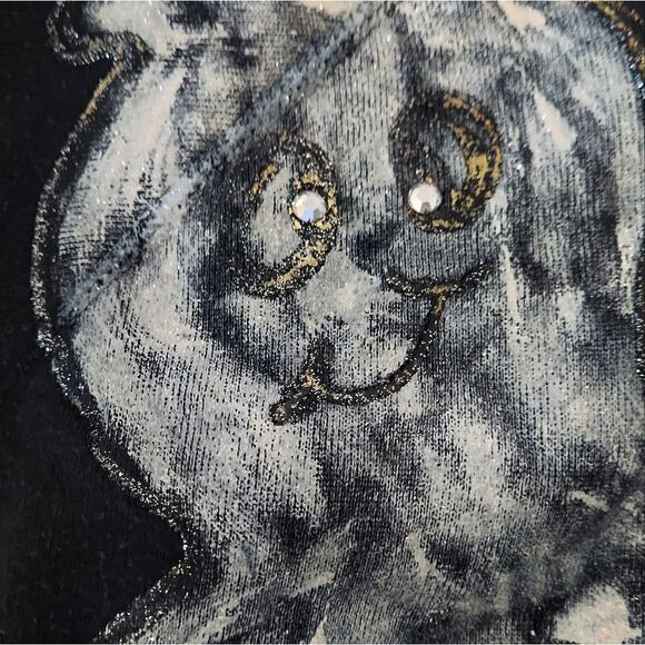 Vintage 1990s Halloween Sweatshirt Handpainted Pumpkin Ghost Bat Size XL - Picture 8 of 9